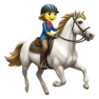 Girl riding a horse sticker