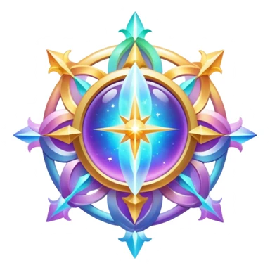 Epic divine legendary complex detailed iridescent gradients aesthetic-scenery-Decorations sticker