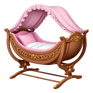baby cradle pink sticker