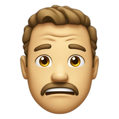 classic emoji face of disgust  sticker