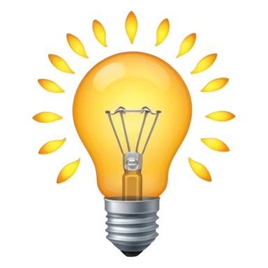 a lightbulb so bright you can't see the inside of it sticker
