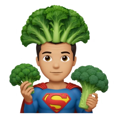 brocoli superman sticker