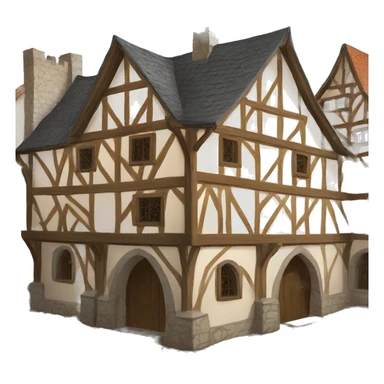 medieval town hall sticker