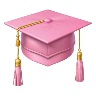 Light pink graduation hat with light gold tassel  sticker