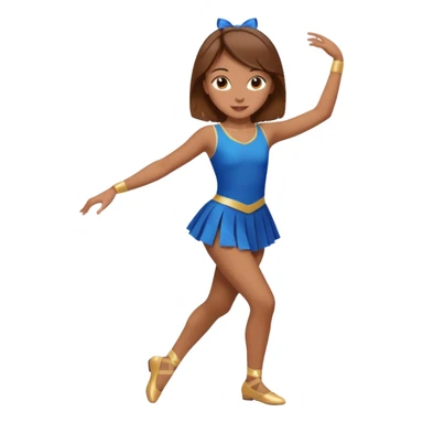 A preppy girl with brown hair and she is a Dancer sticker