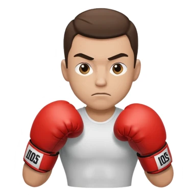 athlete in boxing gloves sticker