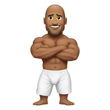 Dwayne Johnson in a diaper sticker