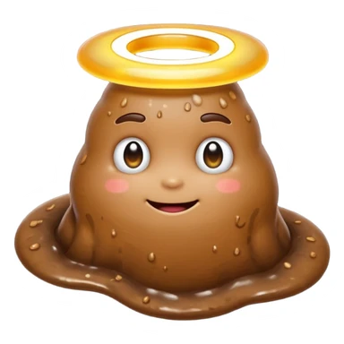 Poop with a halo sticker