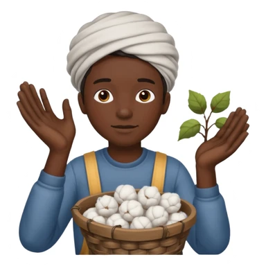 black slave picking cotton sticker
