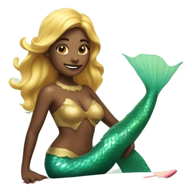 Mermaid on a surf board  sticker