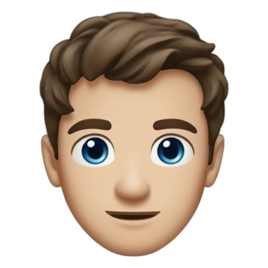 Louis Tomlinson face with blue eyes sticker