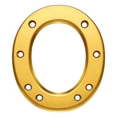 Golden horse shoe sticker