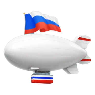 blimp with a russian federation flag sticker