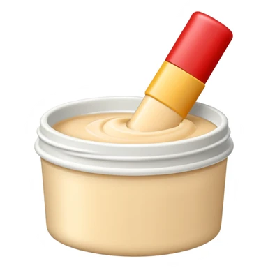 Beige tub of lip balm sticker