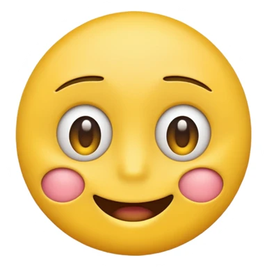make a yellow emoji face looking to the left with circle open eyes and a horizontal line for a mouth sticker