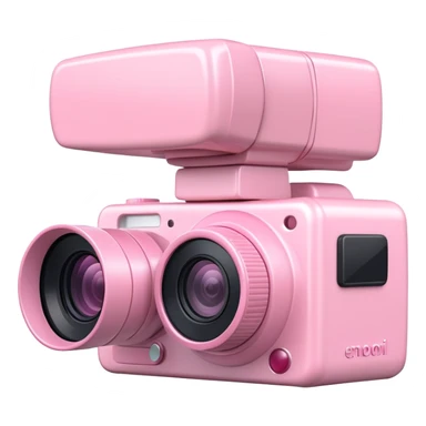 Light pink video camera sticker