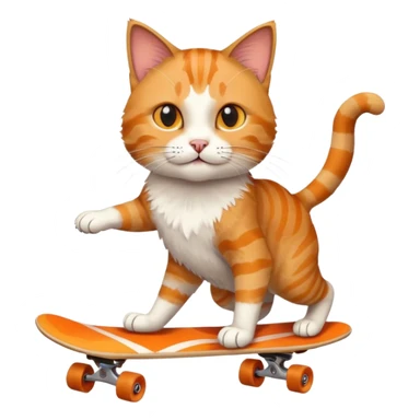 CAt skateboarding  sticker