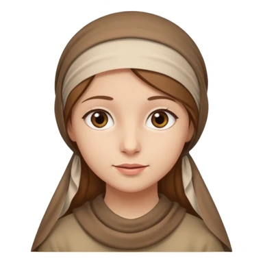 young modest jewish girl head covering sticker