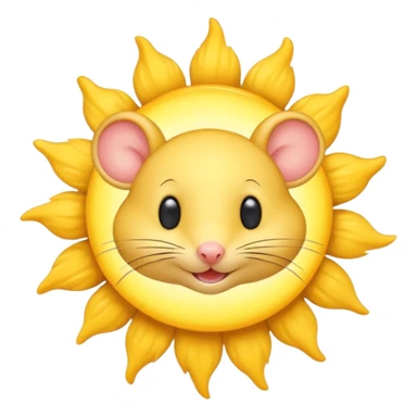 A mouse inside of a sun ☀️ 🐭 sticker
