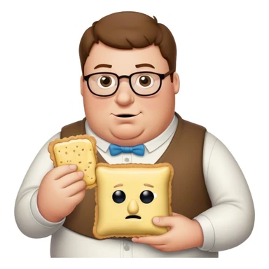 Peter griffin holding butter and a poptart  sticker
