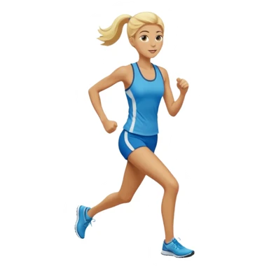 give me a tall, blonde female runner sticker