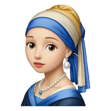 Girl with a Pearl Earring painting sticker
