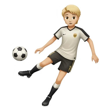 teenager with dirty blonde hair playing soccer sticker