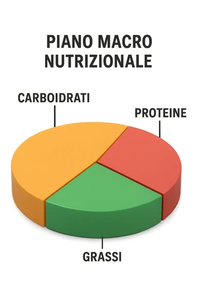 Piano A Macro nutrizionale GRAFICO in 3d in italiano sticker
