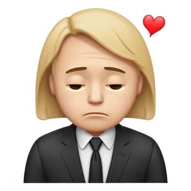 unisex emoji character wearing a suit. face has a very sad crying, disappointed expression with drooping eyebrows and half-closed eyes. posture is dejected, with slumped shoulders just rejected from his interview to get a job, holding cv. sticker