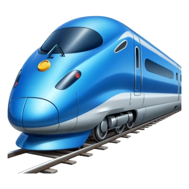 Blue bullet train sticker