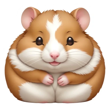 Meme-Worthy Cute Sleeping Brown and White Banded Hamster Portrait Emoji, Head resting peacefully with a contented smile, showcasing a delightfully compact build and a luxuriously soft banded fur of brown and white, eyes shut in a serene nap, Simplified yet hilariously adorable features, highly detailed, glowing with a soft, drowsy light, high shine, relaxed and utterly lovable, stylized with an air of playful laziness, bright and heartwarming, soft glowing outline, capturing the essence of a comically sleepy hamster, so meme-worthy it feels like it could instantly become the next viral sensation of adorable slumber! sticker