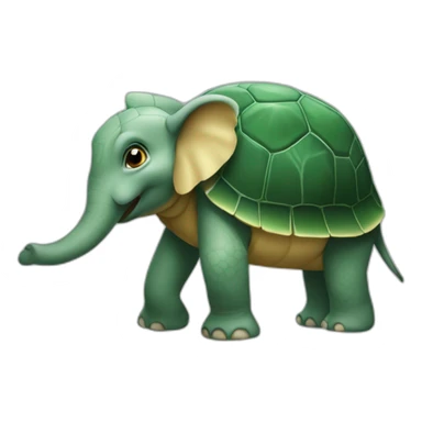 Tortue sur éléphant sticker