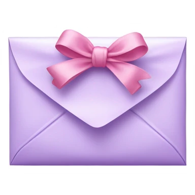 beautiful aesthetic love letter in pastel purple color with pink bow aesthetically placed  sticker