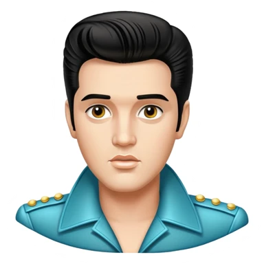 Elvis Presley with pompadour hairstyle, chest and up portrait sticker