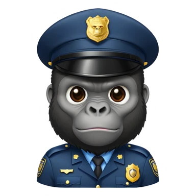Gorilla cop sticker