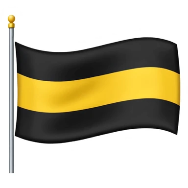 Flag tricolour up to down black yellow and white sticker