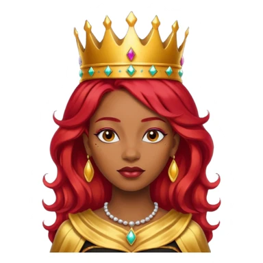 black queen with red hair sticker