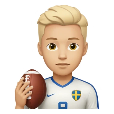 swedish national football player with arms and a football sticker