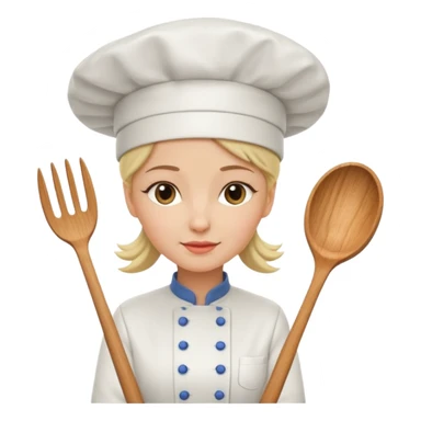 Lady chef cooking sticker