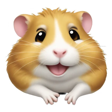 hamster with a happy face plays the piano sticker
