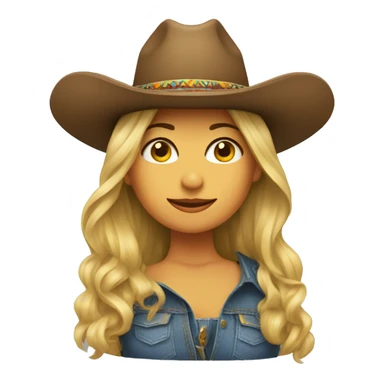 mujer con sombrero vaquero sticker