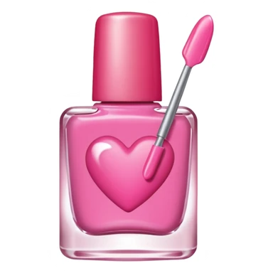 heart with a nail polish pink sticker