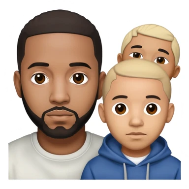 Kendrick Lamar and Drake holding a minor  sticker