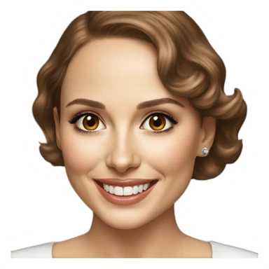 Natalie portman smiling at me sticker