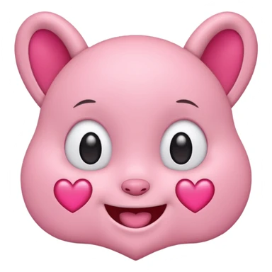 Labubu character with heart eyes sticker