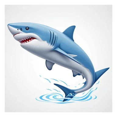 Un tiburón con zapatos azules de Nike  sticker