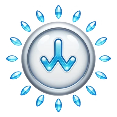 glitter white symbol of health + sticker