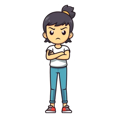 Sassy teenager arguing sticker