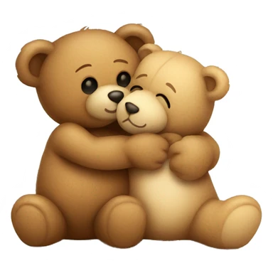 teddy bear kissing another teddy bear sticker