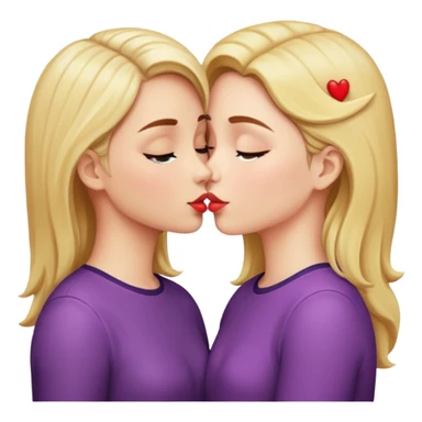 Girl kissing other girl sticker